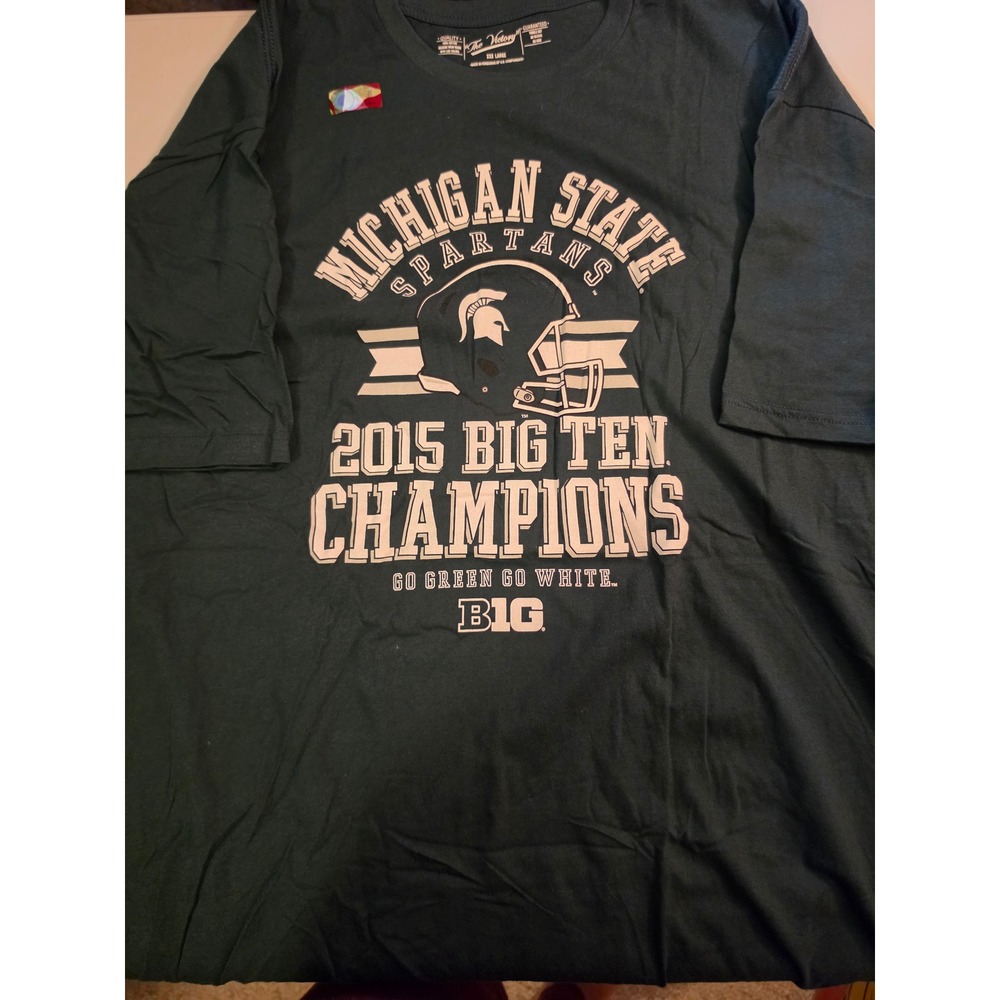 The Victory Michigan State Spartans 2015 Big Ten Champions T-Shirt Green 3XL
